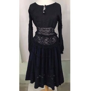Anthropologie Peasant Lace Midi Dress